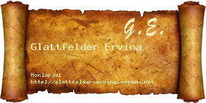 Glattfelder Ervina névjegykártya